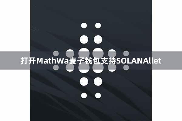 打开MathWa麦子钱包支持SOLANAllet